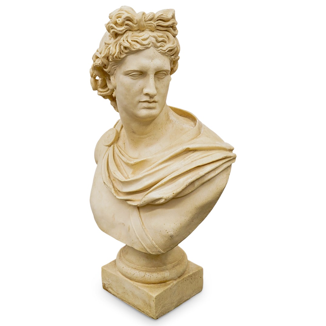 "Apollo Of Belvedere" Large Resin Bust Sculpture (1 of 4)