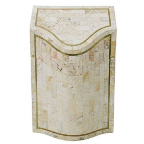 Attrib. Maitland Smith Tessellated Stone and Brass Inlay Box