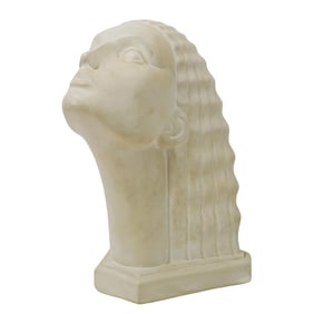 Ceramic Art Deco Style Female Bust Sculpture