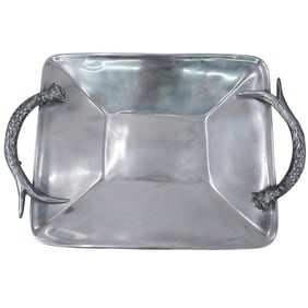 Decorative Aluminum Antler Serving Tray