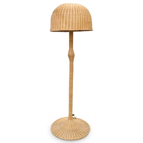 Vintage Rattan Floor Lamp