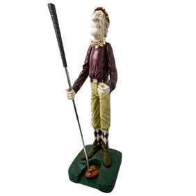 (2 pcs) Bombay Company Golfer Drive and Putter Holder with Club