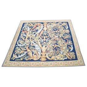 Palace-sized Aubusson Floral Tapestry