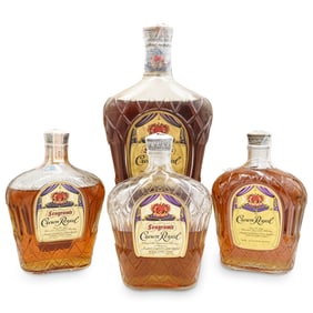(8 Pc) Vintage Seagrams Crown Royal Rare Old Canadian Whisky Bottles