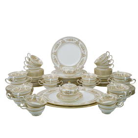(87 Pc) Wedgwood Porcelain "Gold Columbia" Dinnerware Set (1 of 14)
