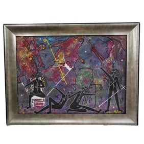 Stivenson Magloire (Haiti, 1963-1994) Abstract Figural Painting