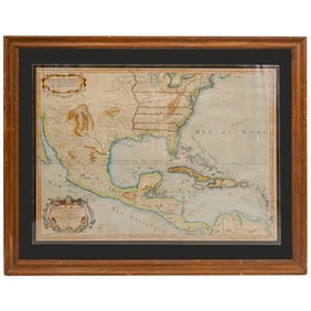 Antique Jean Andre Dezauche French Map of Mexico and USA
