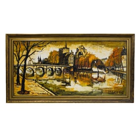 Signed 1960s Lomas Oil Painting