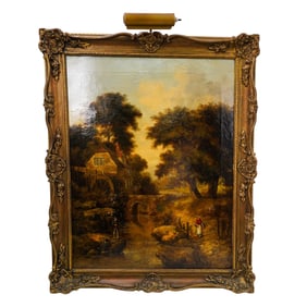 19th Cent. Hasbrouck Oil Landscape Painting