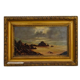 Signed "Walker" Oil on Canvas Seascape Painting