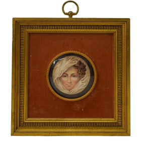 Antique Miniature Portrait Chromolithograph