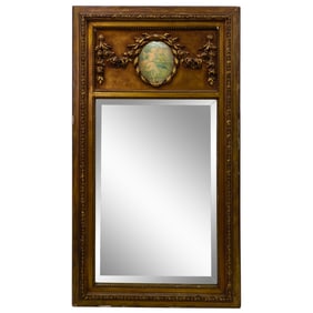 Antique Rococo Style French Trumeau Mirror