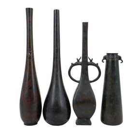 (4 Pc) Chinese Bronze Vessel Grouping