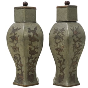 Pair of Antique Chinese Paktong Vases