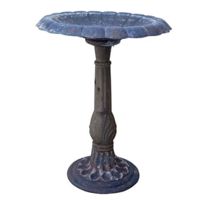 Vintage Cast Iron Garden Bird Bath with pedestal