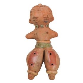 Mexico Mayan Pottery Figural Flute