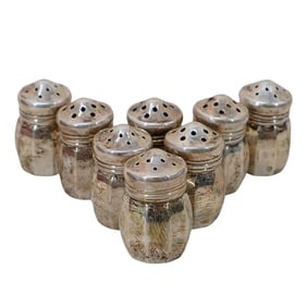 (8 Pc) El Sil Co Sterling Silver Salt and Pepper Shakers