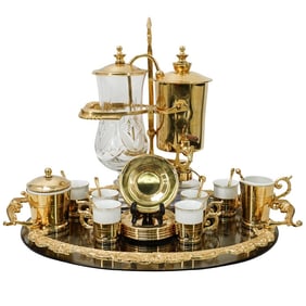 (16 Pc) Belgium Royal Family Balance Brewing Coffee Maker & Serving Set