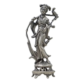 Sterling Silver Chinese Guan Yin Figurine