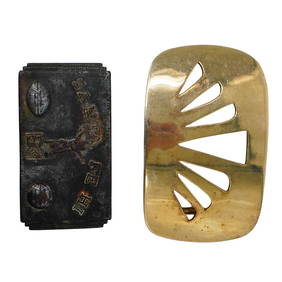 (2 pcs) Metal Belt Buckles (1 of 5)