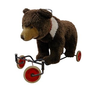 Vintage German Steiff Riding Bear Toy