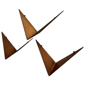 (3 pcs) Poul Cadovius (Danish, 1911-2011) Cado "Butterfly" Wall Shelves