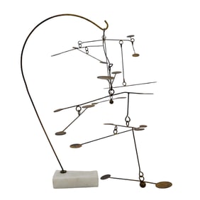 Mid Century Brass Kinetic Mobile in the Style of Calder