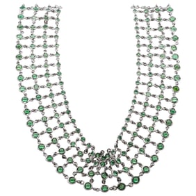 Roberto Coin 18k White Gold and Peridot Choker