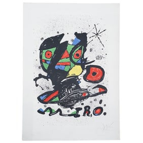 Joan Miro (France, 1893-1983) Lithograph IV Ref. 755