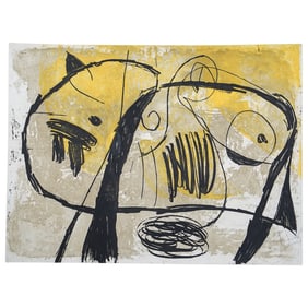 Joan Miro (Spain, 1893-1983) Commedia dell'Arte V' Etching on Arches Paper