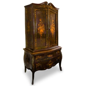 Italian Marquetry and Bronze Armoire