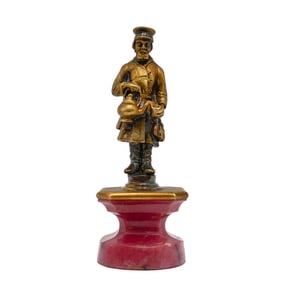 Russian Gilt Silver and Rhodonite Wax Seal Stamp
