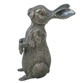 Russian Silver Rabbit Figurine