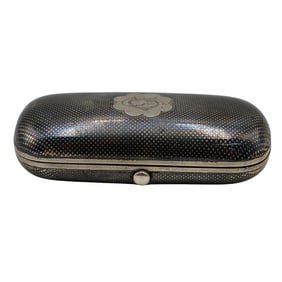 Russian Silver Niello Snuff Case 1871, Russia H: 1" W: 1.5" L: 3.5"