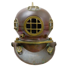 Antique Replica Bronze Copper Diving Helmet