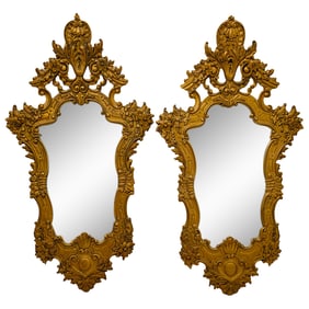 Pair of Mid-century Giltwood Mirrors