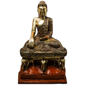 Thai Giltwood Buddha Temple Sculpture