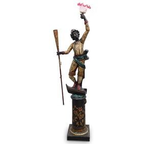 Antique Italian Orientalist Blackamoor Lamp