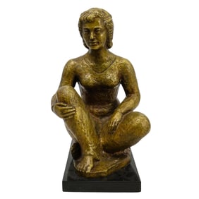 Lucien Gibert( French, 1904-1988) Seated Female Figure
