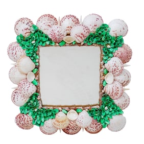 Vivienne Griffith Signed Seashell Mirror