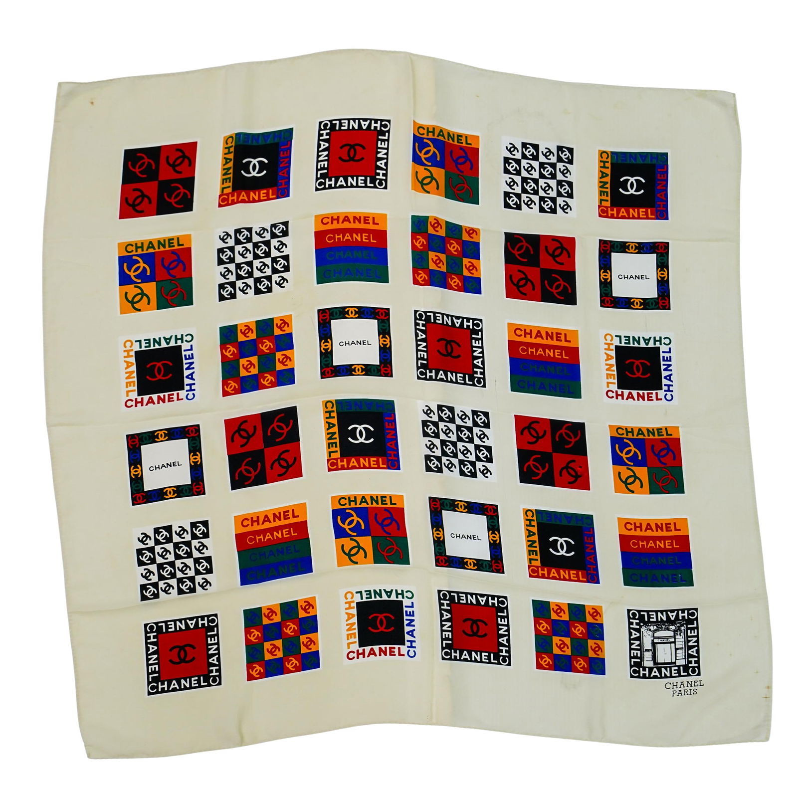 Vintage Chanel Scarf with Iconic Branding (1 of 4)