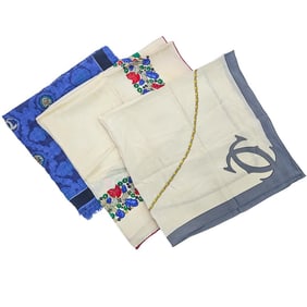 (3 Pc) Vintage Cartier Silk Scarves