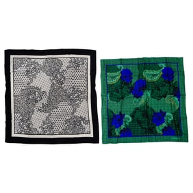 (2 Pc) Christian Dior Silk Scarves
