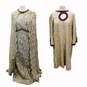 (2 pcs) Vintage Lace, Bead, Sequined Dresses