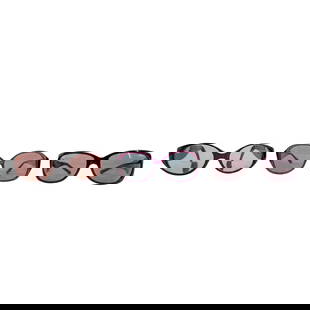 (3 Pcs) Ferragamo & Balenciaga Sunglass Frames Collection: (3 Pcs) Ferragamo & Balenciaga Sunglass Frames CollectionLate 20th Cent. to 21st Cent., Italy/France1. Salvatore FerragamoThese have a slightly oversized, rounder frame with a plum/purple hue and a me