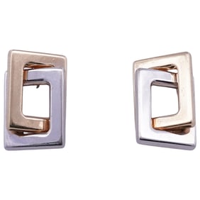 Italian 14k Yellow and White Gold Earrings