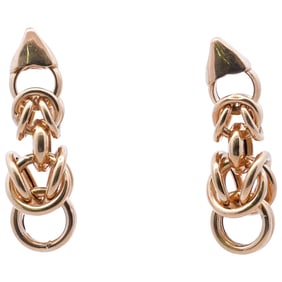 Italian 18k Gold Chain Earrings
