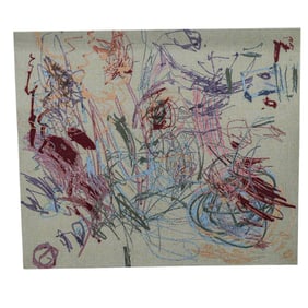 Retro Abstract Textile Art