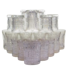 (22 pcs) Cut Crystal Drinkware