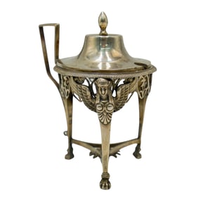 French Sterling Silver Mustard Jar Holder